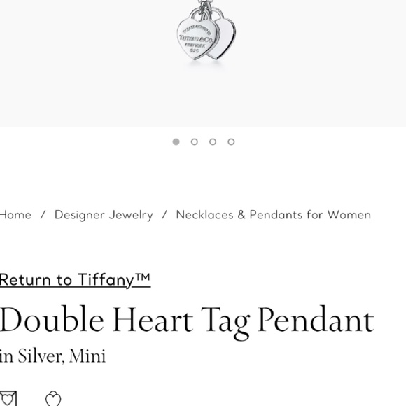 Tiffany & Co. Double Heart Pendant Necklace - Picture 1 of 7